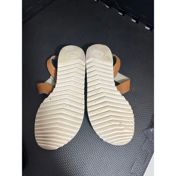 Paul Green Dede Platform Slingback Sandal Brown Tan Leather Womens UK 4.5 US 7 - Picture 5 of 9